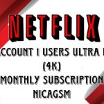 Netflix Ultra HD 4K 1 Usuario 1 mes.