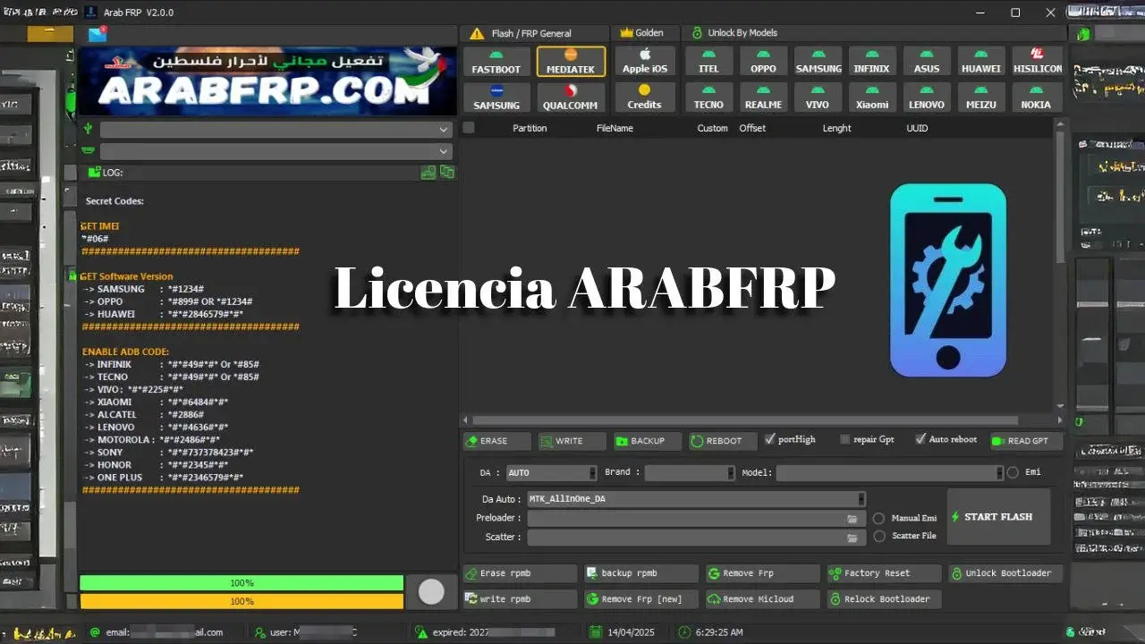 License ARABFRP 3,6,12,24 meses