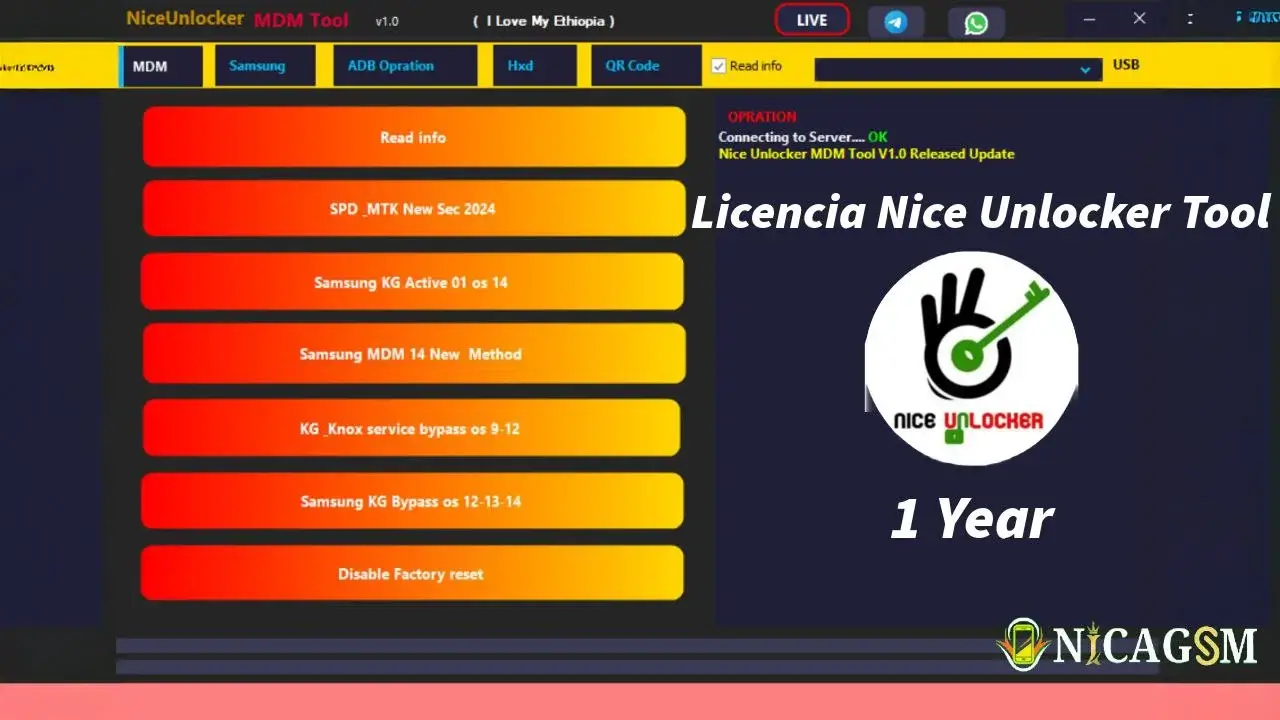Activar licencia Nice Unlocker mdm.