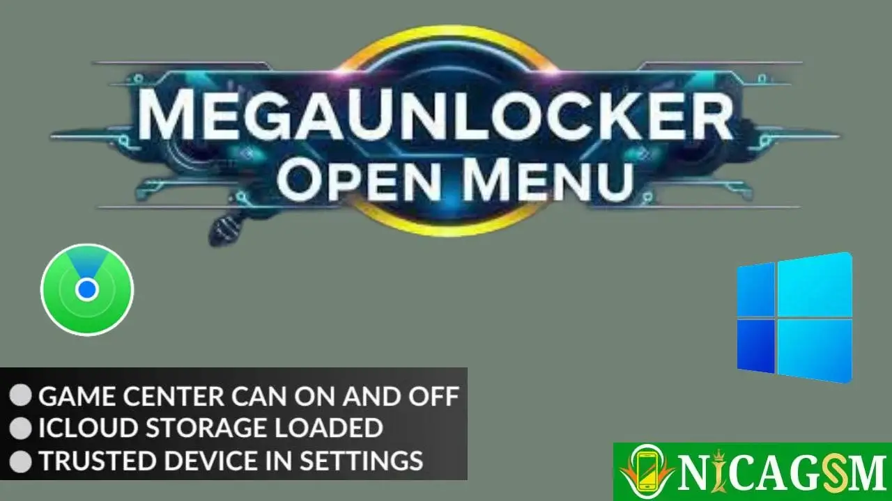 Megaunlocker open menú FMI todos los iPhone