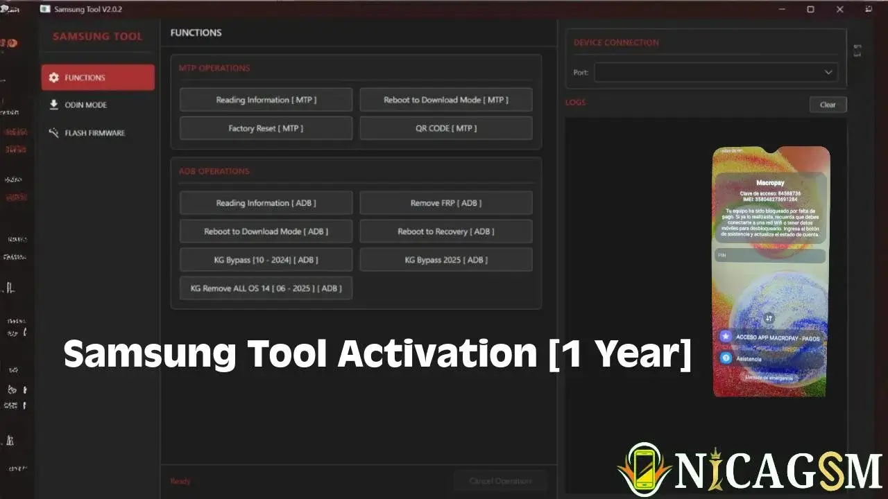 Activar Samsung Tool kg bypass