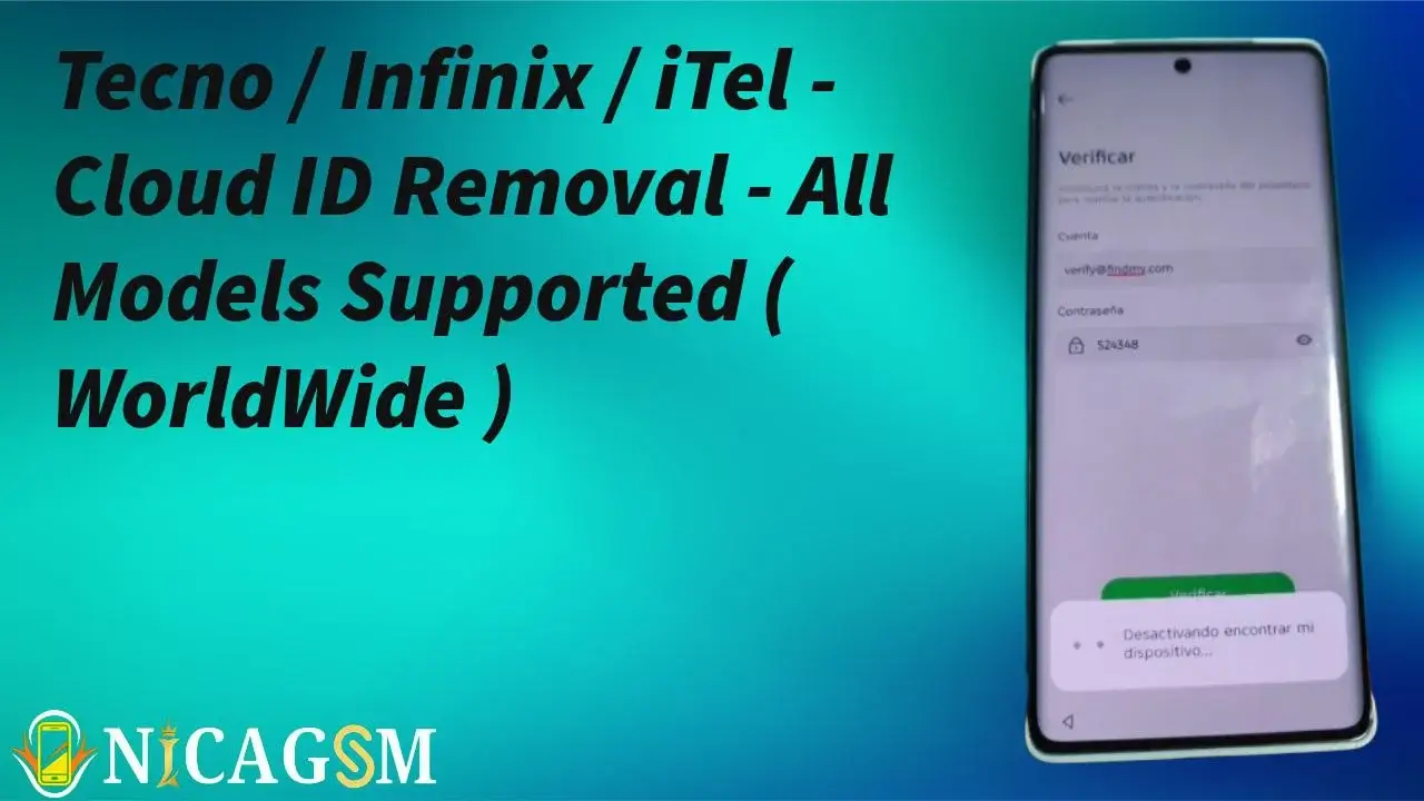 Eliminar, quitar, Cloud ID Removal Tecno Infinix iTel de raíz