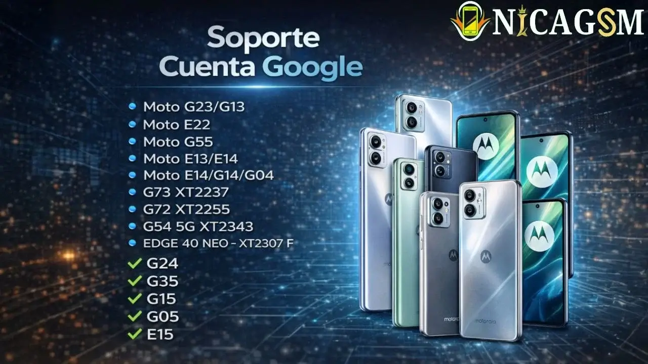 Soporte Cuenta Google FRP Motorola modelos compatibles